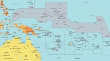 Listing image for Micronesia Detailed Map GLOSSY POSTER PICTURE PHOTO PRINT BANNER 13552