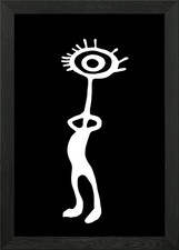 Listing image for ancient idol petroglyph Framed Wall Art Poster Canvas Print Picture