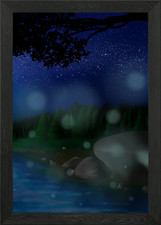 Listing image for Spirit River Framed Wall Art Poster Canvas Print Picture