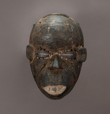 Listing image for GOOD OLD WEST AFRICAN TRIBAL ART CARVED NIGERIAN IGBO OKOROSHI MASK PROVENANCE