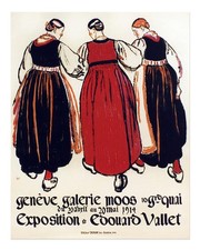 Listing image for Vintage Folk Dance Poster Wall Art - Classic Exhibition Print