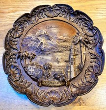 Listing image for Hand carved Wooden Plate - Monte San Salvatore Mountain Switzerland