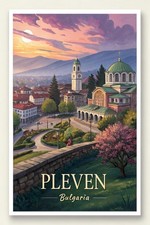 Listing image for Captivating Pleven Bulgaria Travel Poster - Historic Cityscape Art Print A1-A4 P
