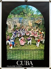Listing image for Original Vintage Poster CUBA - TRAVEL - FOLKLORE CUBA - ART - CULTURE - 1970s