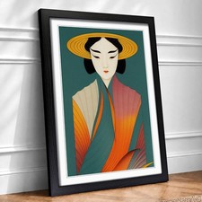 Listing image for Korean Woman Framed Wall Art Large Canvas Print Home Decor Picture