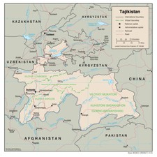 Listing image for Tajikistan Road Highway Transportation Map Country Nation Poster Print