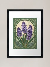 Listing image for Violet Sonbol Nowruz Hyacinth Bloom Framed Wall Art Poster Canvas Print Picture