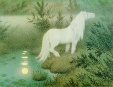 Listing image for Theodor Kittelsen The Nokk as a White Horse 1909 17"x 22" Archival Art Print