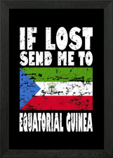 Listing image for Equatorial Guinea Flag Framed Wall Art Poster Canvas Print Picture