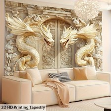 Listing image for 3D Large Stunning Dragon Tapestry Wall Art Wall Hanging Backdrop Bedspread Mural