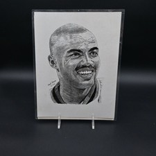 Listing image for Charles Barkley Portrait Frank Nareau Sports Art Print 8.5" X 11" Vintage 1995