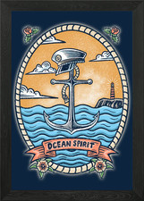 Listing image for Ocean Spirit Framed Wall Art Poster Canvas Print Picture