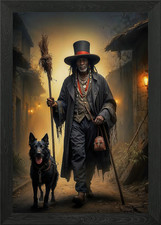 Listing image for Mystical Papa Legba Spirit Framed Wall Art Poster Canvas Print Picture