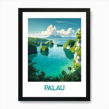 Listing image for Affiche de voyage Palau Art Print Framed Wall Art Poster Canvas Print Picture
