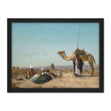 Listing image for Bracht Rest In Syrian Desert Painting Framed Wall Art Print 18X24 In