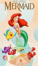 Listing image for Disney The Little Mermaid 1989 Sebastian King Triton Movie Poster 11x17
