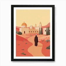 Listing image for Oman 1 Travel Illustration Art Prin Framed Wall Art Poster Canvas Print Picture