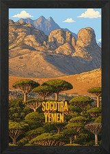 Listing image for Socotra Yemen Landscape Framed Wall Art Poster Canvas Print Picture