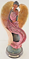 Listing image for Meetchi African American Angel holding baby. Resin Statue MRH Spiritual Decor