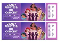 Listing image for Disney Princess The Concert Personalised Souvenir Memorabilia Mock Ticket