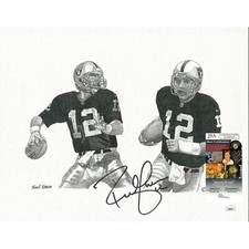 Listing image for Rich Gannon Signed Frank Nareau 11x14 Football Art Print Oakland Raiders JSA COA