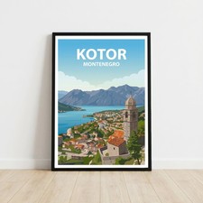 Listing image for Kotor Montenegro Travel Poster Wall Art Print Holiday Gift