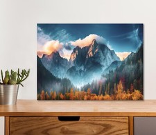 Listing image for Triglav Mountain Peak at Sunrise 5mm thick Plastic Poster Ready to Hang 60x45cm