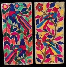 Listing image for Venezuelan Wool Wall Art/Rug Handmade Tapestry SET OF 2