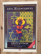 Listing image for Vintage 75cm 50cm EMI 1995 divinities tour poster Jethro Tull Pied Piper of rock