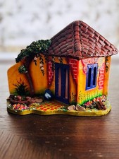 Listing image for Venezuelan Folk Art Pottery House Wall Hanging Hand Painted Edo