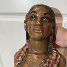 Listing image for Vintage Alfco NY Polynesian Maiden Ship Figurehead Hawaiian Nautical Statue Bust
