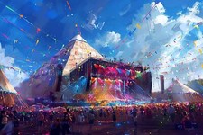 Listing image for Music Festival Canvas Picture Print Wall Art