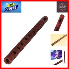 Listing image for Traditional Hand Carved Indian Flute Sheesham Wood Musical Instrument 33 cm