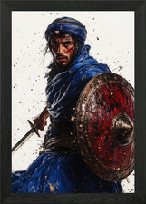 Listing image for Amazigh Berber Warrior Framed Wall Art Poster Canvas Print Picture