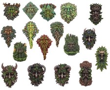 Listing image for Green Man Wall Plaques Wall Art Garden Decor Tree Spirit Man Of The Forest Pagan