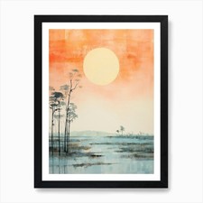 Listing image for Watercolour Of Sundarbans National Framed Wall Art Poster Canvas Print Picture