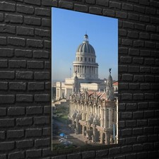 Listing image for Wall Photo Art Print on Glass 70x140 Caribbean Cuba Capitol culture street city