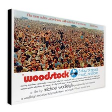 Listing image for Woodstock Crowd Music Festival Wall Art - Retro Vintage Canvas Framed Print