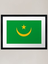 Listing image for flag of Mauritania Framed Art Print Framed Wall Art Poster Canvas Print Picture