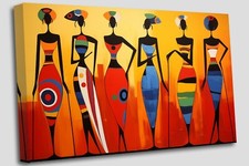 Listing image for African Tribal Fresh Modern Colours Canvas Wall Art Picture Print