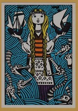 Listing image for 1974 Neringa Sea Goddess Baltic Legend Ships Lithuanian Myth USSR Postcard