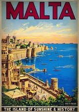 Listing image for Malta Foreign Holiday Travel Poster Retro Art Décor Wall Home Picture A4