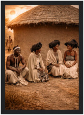Listing image for Woman Portrait Wall Art – Afrocentric | African Heritage | Framed Wall Art Print