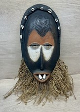Listing image for African Malindi Warega Zaire Mask Cows Teeth Kenya Tribal Wall Art