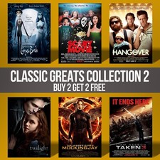 Listing image for Classic Great Movie Posters Wall Art Poster Prints Collection 2