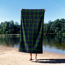 Listing image for Scottish Tartan Towel Traditional Plaid Design Heritage Bathroom Home Decor