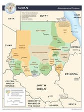 Listing image for Sudan Political Administrative Province Region Map Country Nation Print