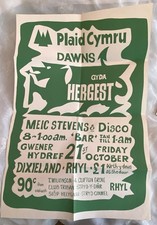 Listing image for Meic Stevens Hergest Welsh Folk Rock Original Gig Poster Rhyl Plaid Cymru