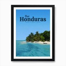 Listing image for Visit Honduras Art Print Framed Wall Art Poster Canvas Print Picture