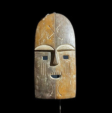 Listing image for African Tribal Mask Hand Carved Wood Wall Mask Sculpture Display Art-8260